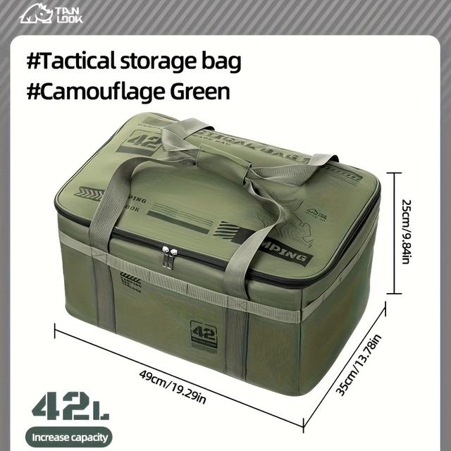 TEMU A Foldable, Large-capacity Storage Bag For Outdoor Camping Gear, Multifunctional And Waterproof.