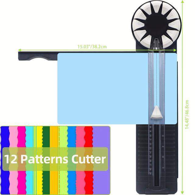 TEMU A3 Papiertränkelasche zum Basteln und Geschenkverpacken, mit 12 Schneidblättern, ideal für Kunst und Handwerk, Scrapbooking, Kartenherstellung und großen, tragbaren Büro- oder Schulgebrauch