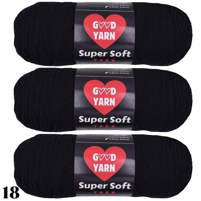 TEMU 190g*3개 부드럽고 포근한 아크릴 원사 크로셰 및 니팅용 - 자신만의 담요, 옷, 토트백, 슬리퍼 제작에 완벽함 - 혼합 색상, 총 570g, 100% 아크릴