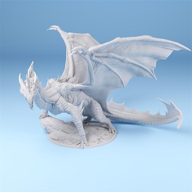 TEMU 1pc Unpainted Plastic Dragon Figurine Suitable For Dnd, Collectible For Tabletop Rpgs And , Used As Home Decor For Fantasy-themed Settings, No Electricity Required, Dragon Model Decorations