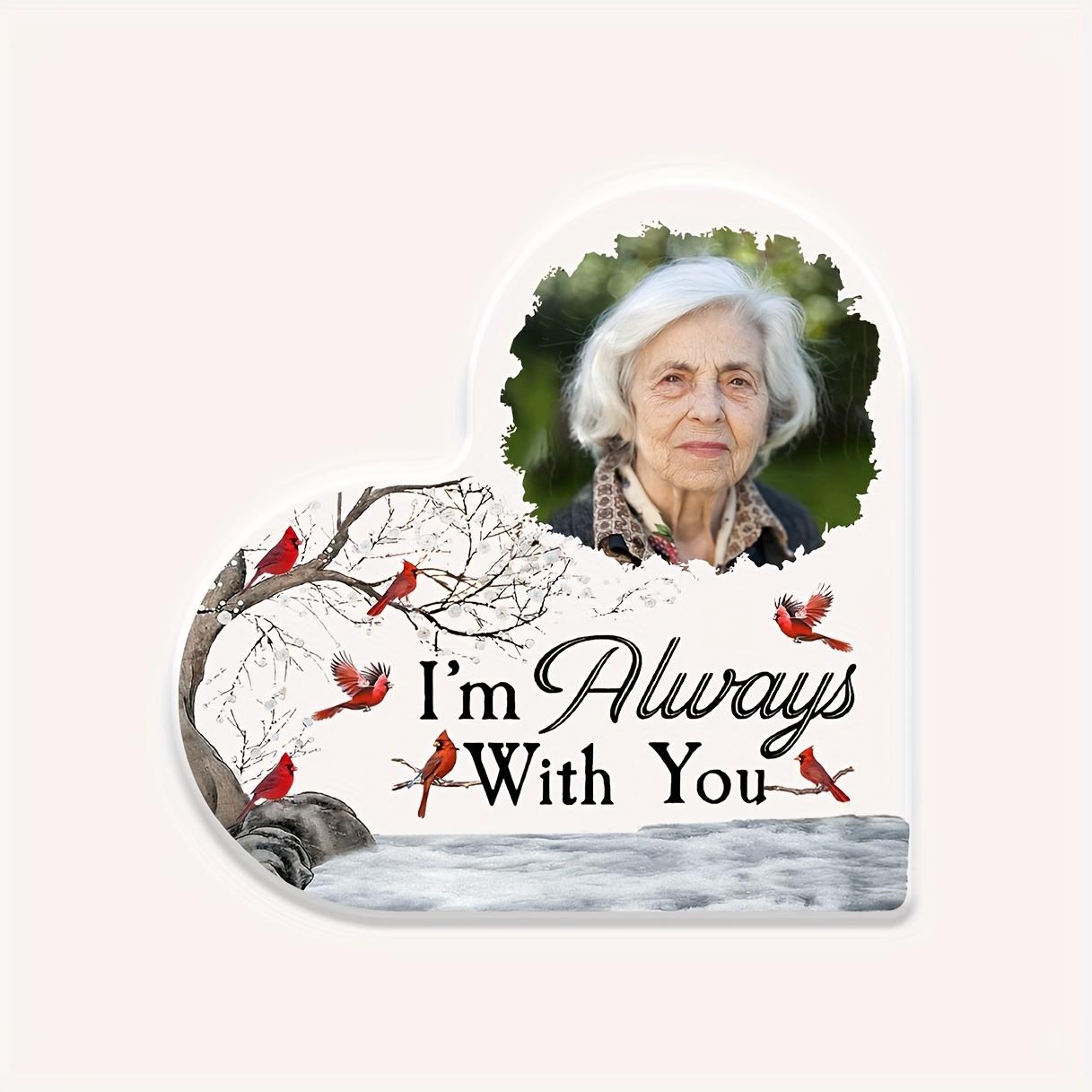 TEMU () Custom Acrylic Plaque I'm Personalized Photo Memorial Plaque Memorial Gifts For Loss Of Mom, Dad, Bereavement Sympathy Gifts For