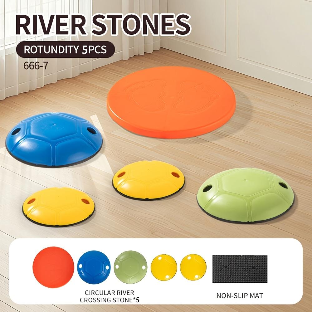 TEMU 5pcs Balance Set, Stepping Stones Kit, River Balancing Stone Set, Anti-slip Balance Blocks, Indoor/outdoor Obstacle Training Equipment For Fitness And Coordination Enhancement