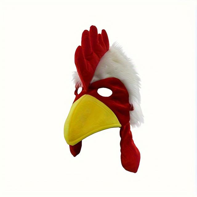 TEMU Sombrero y máscara de pollo para adultos, ideal para disfraces divertidos de animales, perfectos para el , o cosplay de Halloween