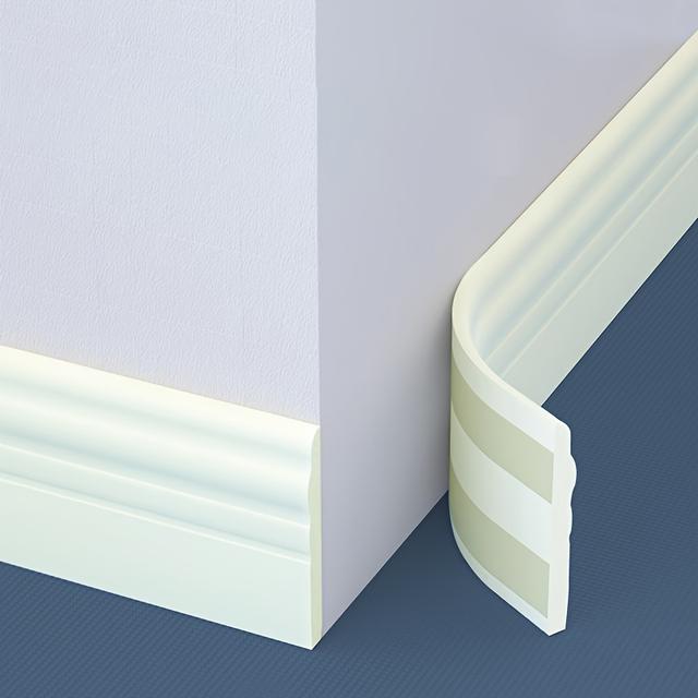 TEMU Una sola rodapié autoadhesiva de 5 metros que se puede quitar y aplicar fácilmente a los bordes de , lo que la convierte en una herramienta ideal para la decoración del hogar