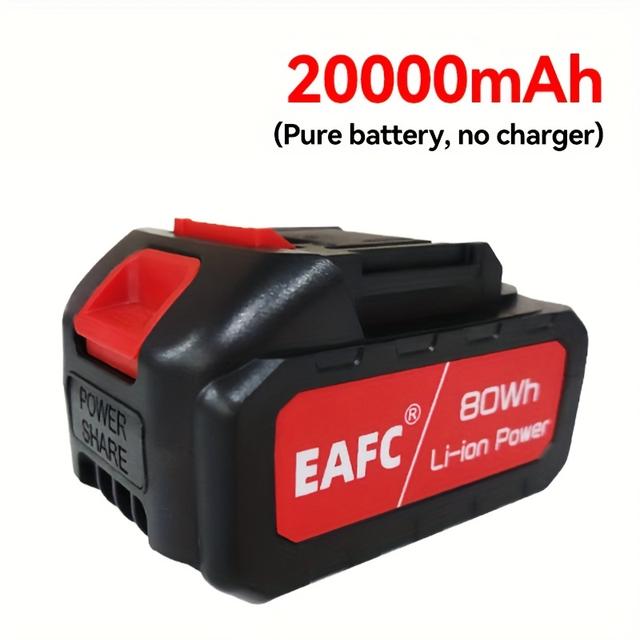 TEMU 1pc 20ah/10ah Lithium Battery Pack, Used For Types Of Cordless Battery Tools, Eafc Car High Pressure Electric Washer Replacement Battery, Long-lasting And Durable (without Charger)