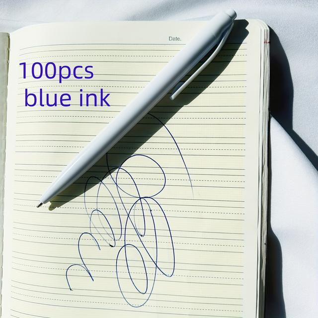 TEMU Juego de 100 bolígrafos retráctiles con punta de 1 mm, ideales para cuadernos y uso en o .