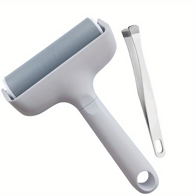 TEMU Brayer Roller And Tip Tweezers Remover Tool Set, For Crafting Printmaking T-shirts Heat Transfer Projects Fabric, Vinyl, Iron-on & Inking Blocks