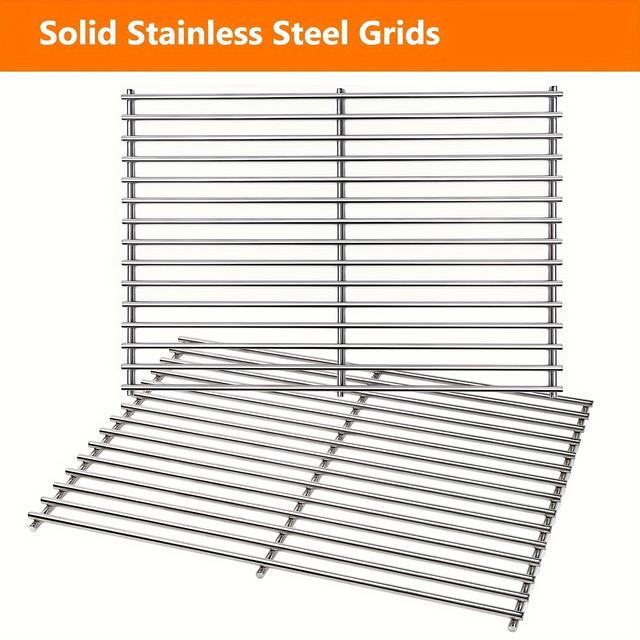 TEMU 2 Stück 17" Edelstahl-Propangrillgitter Ersatz für , Kompatibel mit den Modellen 720-0830H, 720-0783E, 720-0830X, 720-0783C - Langlebige Kochgitter für
