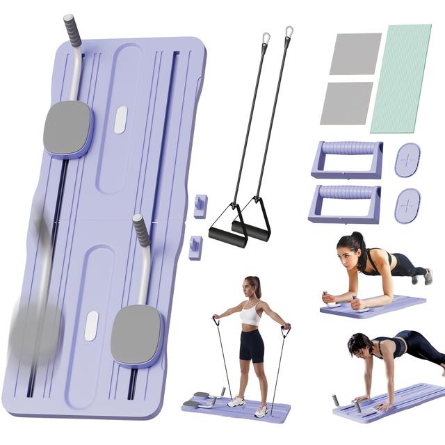 TEMU Foldable Pilates Fitness Board - & Push Up Board | Complete Pilates Kit | Equipment With Ab Trainer Machine For Fat Burning