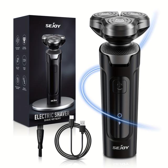 TEMU Electric Rotary Shaver Trimmer Series, 3100 Rpm Rechargeable Electric Shaver, Cordless Electric Shaver, Kit For Beard, Face, Nose, Ear Hair Trimmer And Hair Clipper For Man