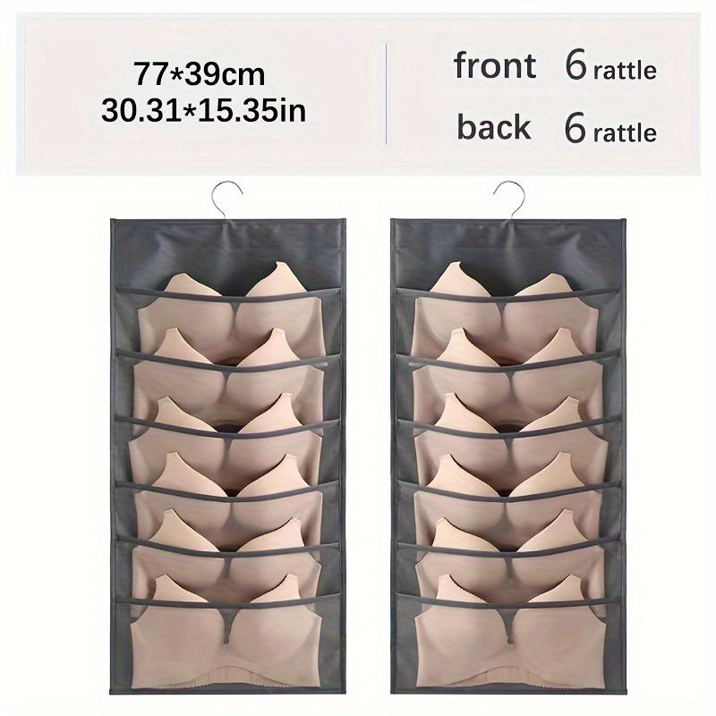 TEMU Bra Storage Bag, Travel Storage Bag, Garment Protector Bag, Underwear Hanging Storage Bag, Fabric Dorm Organizer, Dormitory Clothes And Socks Bag, Wall-mounted Hanging Organizer