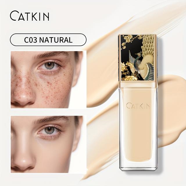 TEMU Catkin Makeup Primer, Lightweight, Concealing, Sheer, Plant-based Squalane, Fair Shade, Enhances Foundation , Skin-tone Evening, Suitable For Types, Daily , Travel, 1-1.4 Fl Oz, Foundation Base