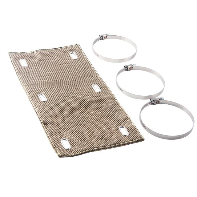 TEMU 6" x 12" 타이타늄 컬러 현무암 섬유 배기 열차단 싱글 레이어 소재 디자인, 자동차 열 랩,단층 열차단막, 파이프 커버,매트 블랙 외관,고온 내성, 소유자