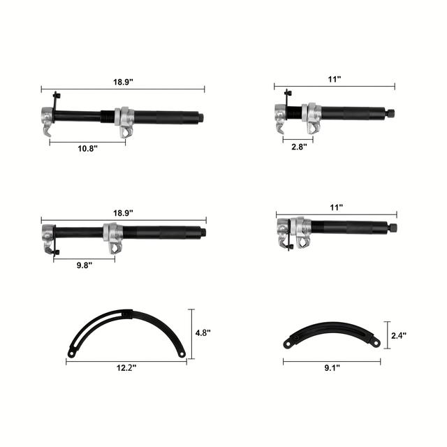 TEMU Vevor Coil Spring Compressor Tool, 2pcs Heavy Duty Macpherson Strut Spring Compressor Set, 2646 Lbs Strut Spring Compressor With Safety Bracket And Carrying Case, For Car Truck Atv Utv