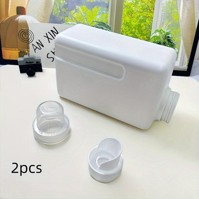 TEMU 2-pack Plastic Dispenser Bottles For Liquid Soap And Detergent, Unscented, With Vertical Handle, Large Capacity Container For Laundry Supplies