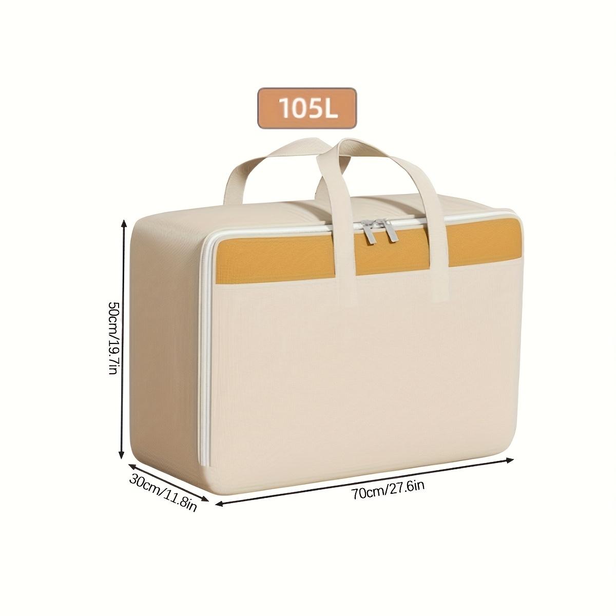 TEMU Large Capacity Non-woven Fabric Storage Bag Thickened Dustproof Moisture Proof For Moving Clothes Organization Home Closet