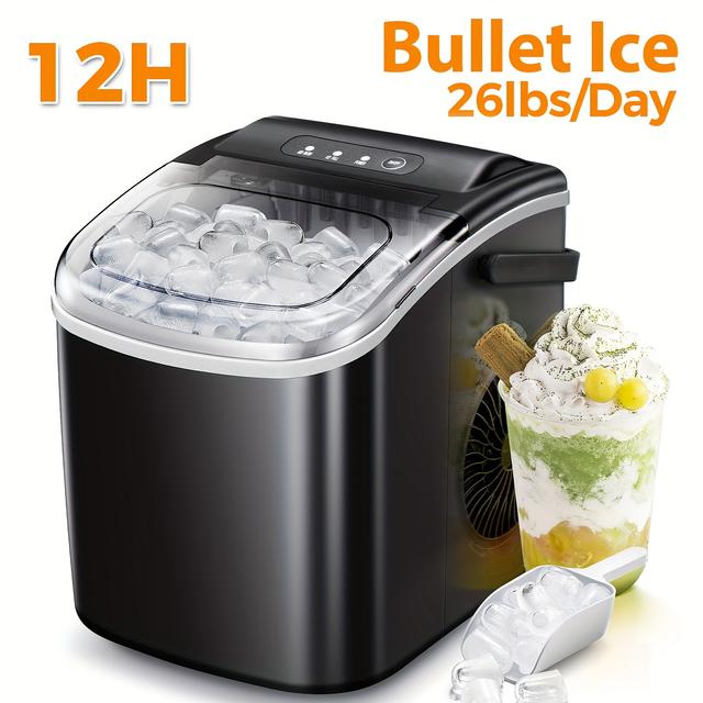 TEMU Commercial ice Machine Countertop Up To 35lbs/ Day With Self-cleaning, 9pcs/ 6-13mins, Portable Ice Maker Machine With 1.5l Removable Water Tank, 24h Timer.