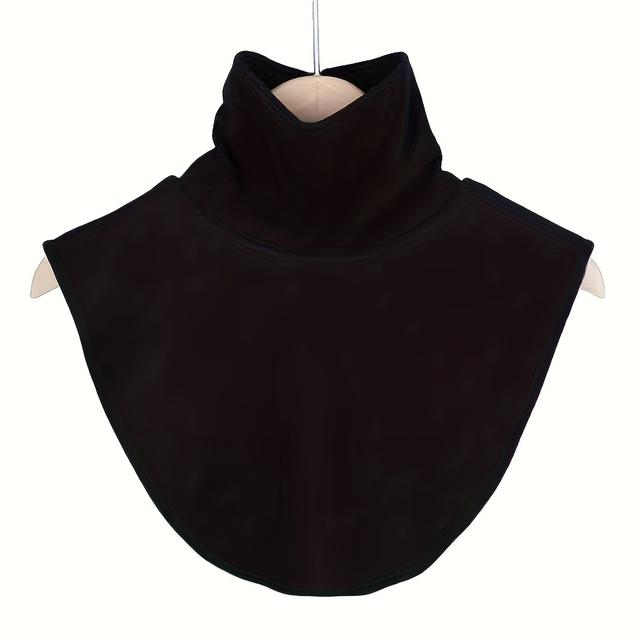 TEMU Women's High Neck With Detachable Collar, Polyester Warm Underwear Turtleneck Accessory For Stylish And Versatile Daily Use. Hand Or Clean Only