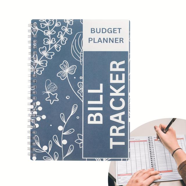 TEMU Ized Bill Tracking Notebook With Spiral Binding & Back Pocket - Monthly Budget Planner, Expense , Payment Organizer For Finances, Small Business - For S