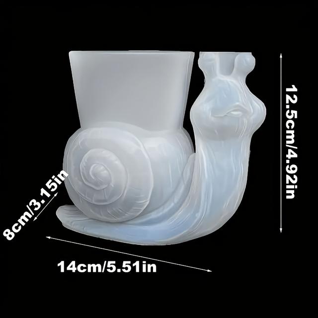 TEMU 3d Snail Silicone Mold For Resin, Concrete & Cement - Large Vase Candle Casting Tool, Diy Craft Supplies For Home Decor