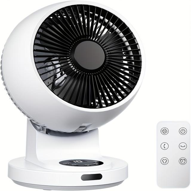 TEMU 360°強風トサーキュレーター、省エネ、全面洗浄可能、縦横振動、DCモーター搭載、1~12時間タイマー、11段階風量調整、リモコン付き、コンパクトサイズ