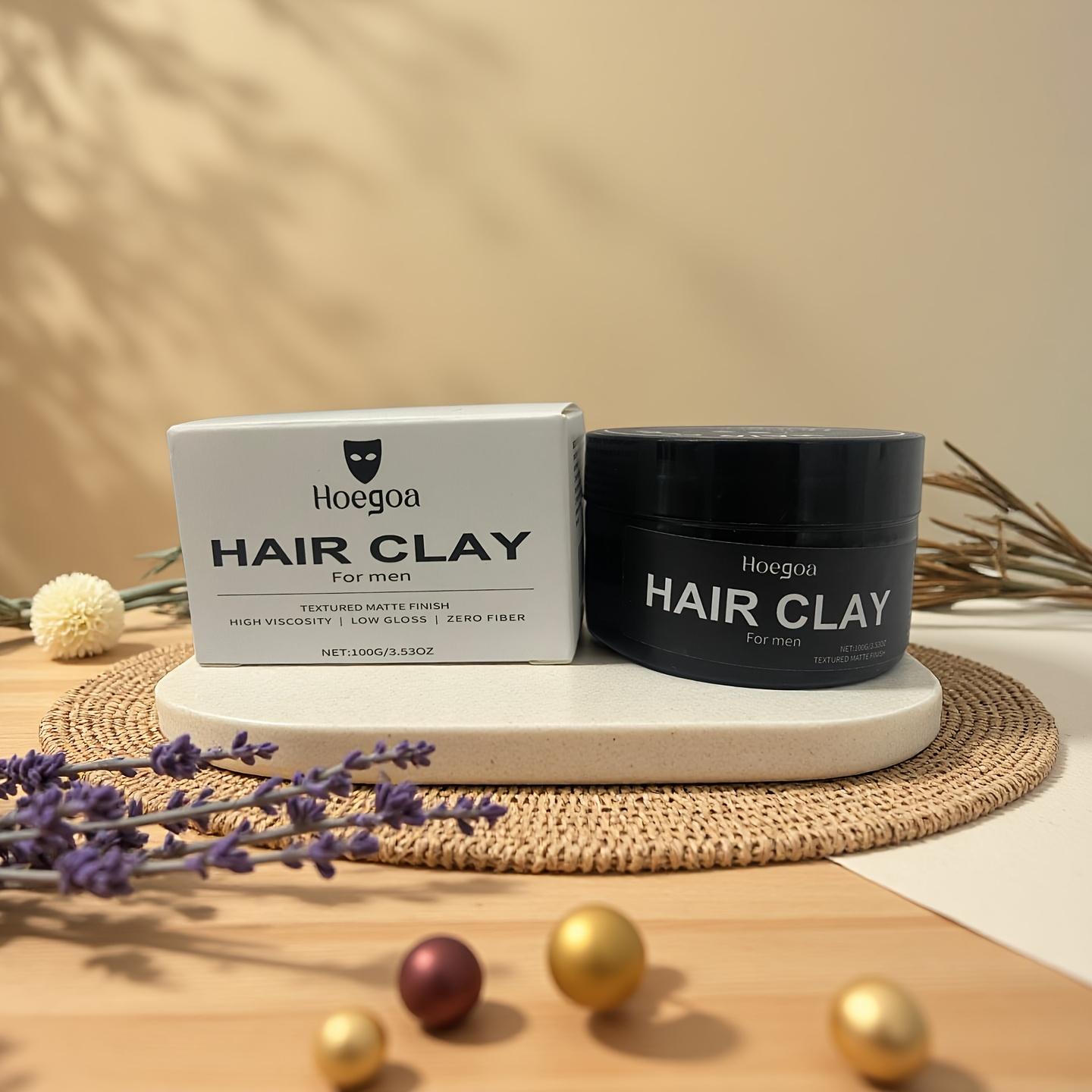 TEMU 100g Men's Long-lasting Hold Hair Clay., Matte Texture & Smooth | Autumn/winter Volumizing Styling Clay.long-lasting Hold Styling Clay For Men. By Men Christmas New Year Thanksgiving Holiday Gift