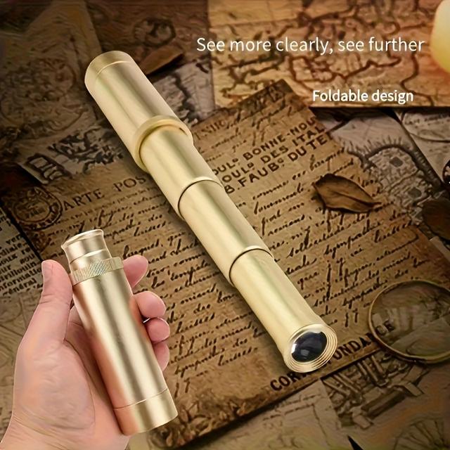 TEMU High-definition Monocular Telescope - Manual Focus With A Vintage , With A Large Lens, Bird Watching, Hiking, Hunting, And Fishing - A Durable Outdoor Gift