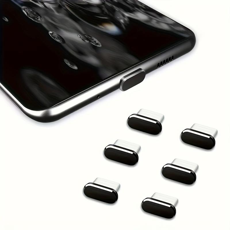 TEMU 6pcs Metal Dust Plug For Type-c Charging Port