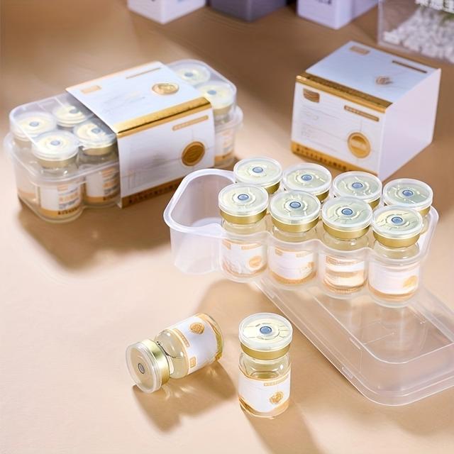 TEMU ريتينول حمض الهيالورونيك مرطب 10 زجاجات، جوهر ترطيب وتفتيح للعناية باللون بيج فاتح، يرطب اللون البيج الفاتح ليقلل من التجاعيد، ويجعل البشرة تبدو أكثر نعومة وثراءً