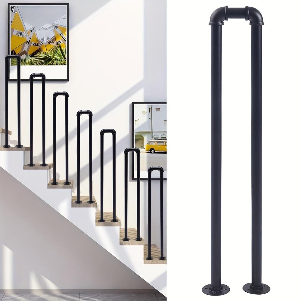 TEMU 1pc U-shaped Cast Iron Handrail, 33.46in Powder Coated , Indoor/outdoor Safety Non-slip Rail For Elderly And , Staircase Porch , Porch Handrail | Modern Handrail | Cast , Hand Rail For Stairs