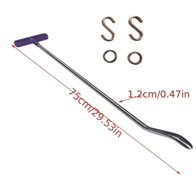 TEMU Promaster Car Dent Puller, Slide Hammer Dent Repair Tool, Flexible Snake Hook Lever For Auto Body Panel, Invisible Pit Filling Top Rod