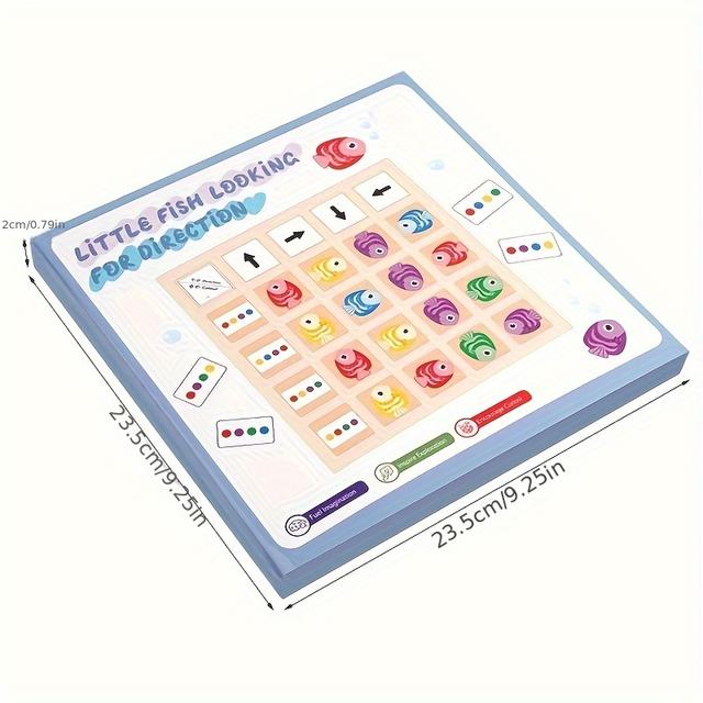 TEMU Children's Fish And Color Recognition Puzzle Teaching Aid, Educational Desktop Game, Intelligence Toy