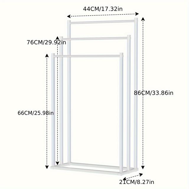 TEMU 3-tier Towel Rack 3 Towel Racks Drying Rack Towel Rack Towel Pole Storage Ladder Bathroom Accessories Storage Rack Bathroom Storage Towel Towel Kitchen Cloth