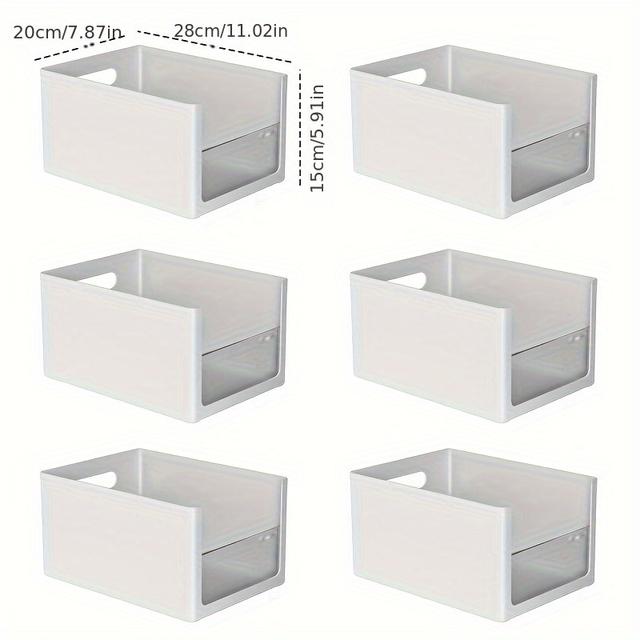 TEMU 6pcs, Séparateurs de de Cuisine Pour Et La Categorisation, Boîtes de Rangement Pour Les Assaisonnements Et de Plats, Organisateurs de Tiroirs Épaissis.