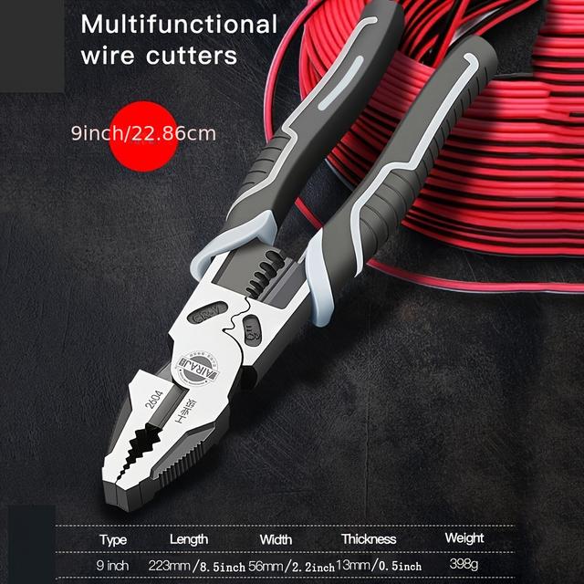 TEMU Alicates de Cobre de Grado Industrial AIRAJ de 9 Pulgadas - Afilados, Duraderos de Acero Inoxidable con Grande para Desmontar Fácilmente y Uso Múltiple, Herramienta para Desmontar Cables