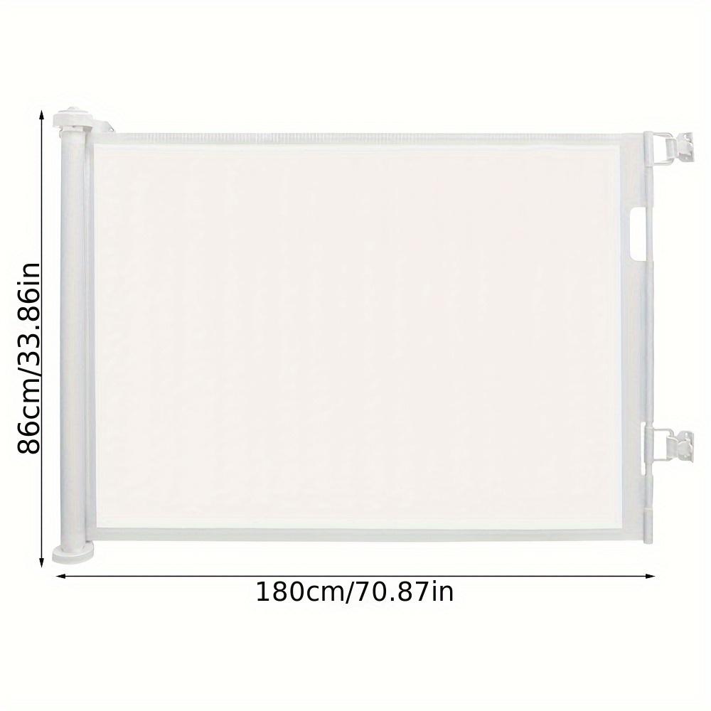 TEMU de Segurança para Gatos em Escadas Melhorada, de Segurança Retrátil para Animais de Estimação, para Cães com Uma Mão, Adequada para Uso Interior e Exterior, 86 X 180 Cm, Branco