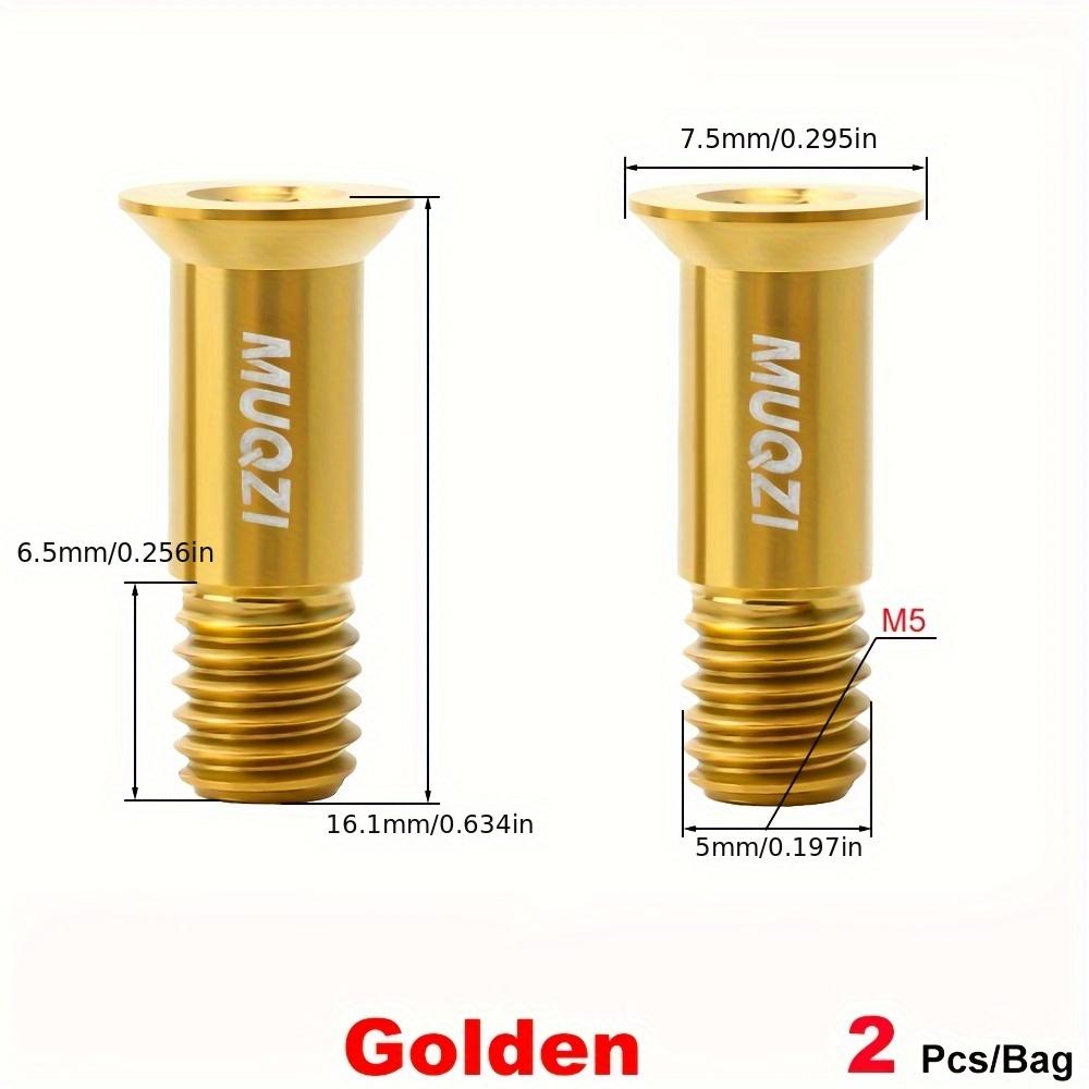 TEMU 2pcs Titanium Alloy Screws, Mountain Bikes, Road Bikes, Rear Pull Screws, Tension Wheel Screws, Bicycle Additions