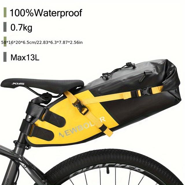 TEMU Newboler 3~13l Bicycle Bag, Waterproof Bike Seat Bag, Folding Mtb Road Bike Seat Bag