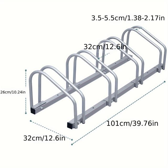 TEMU Bicycle Stand Bicycle Suspension Bike Stand Rear Stand Bike Holder Floor Stand Made Of Galvanized Metal For 2/3/4/5/6 Bikes