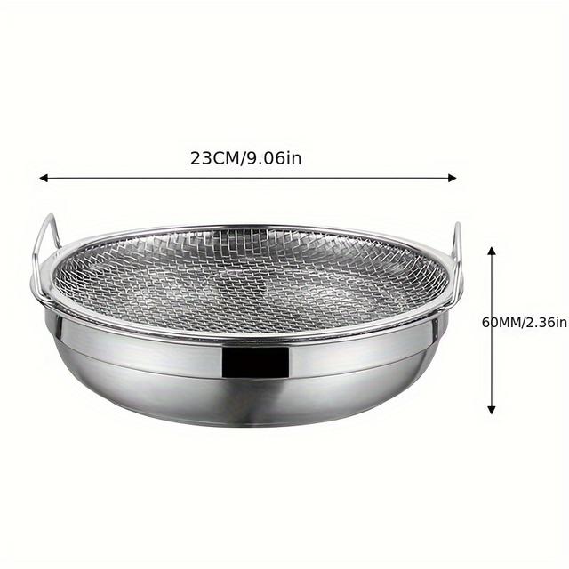 TEMU Yuhuphyllic 2pcs Stainless Steel Oil Filter With Handle, Fruit And Vegetable Strainer, Easy-to-clean Cooking Accessory, Multifunctional Filter