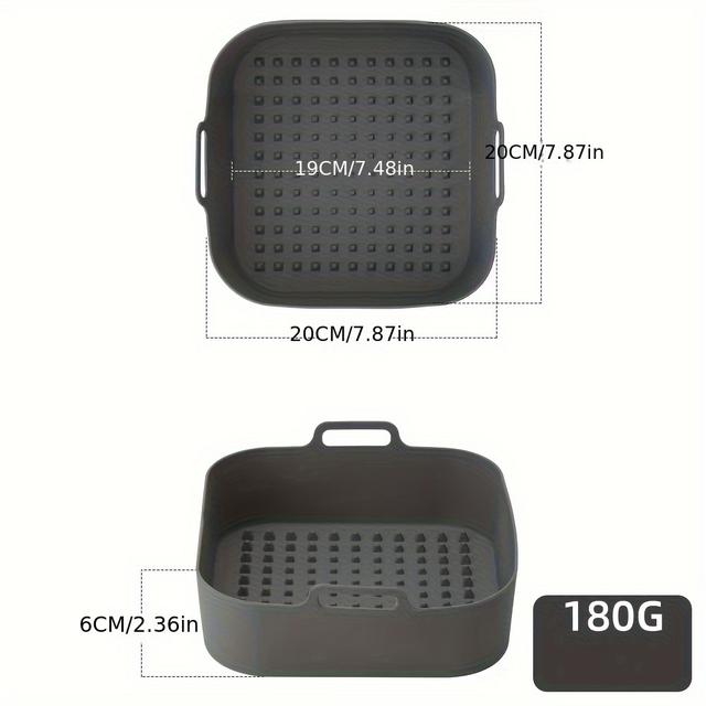 TEMU de silicona para freidora de aire de , reutilizable, a prueba de aceite para hornear en microondas de