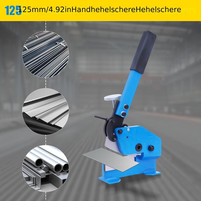 TEMU 125mm Sheet Metal Shear Hand Lever Guillotine Shear Shearing Tool Cutter Steel