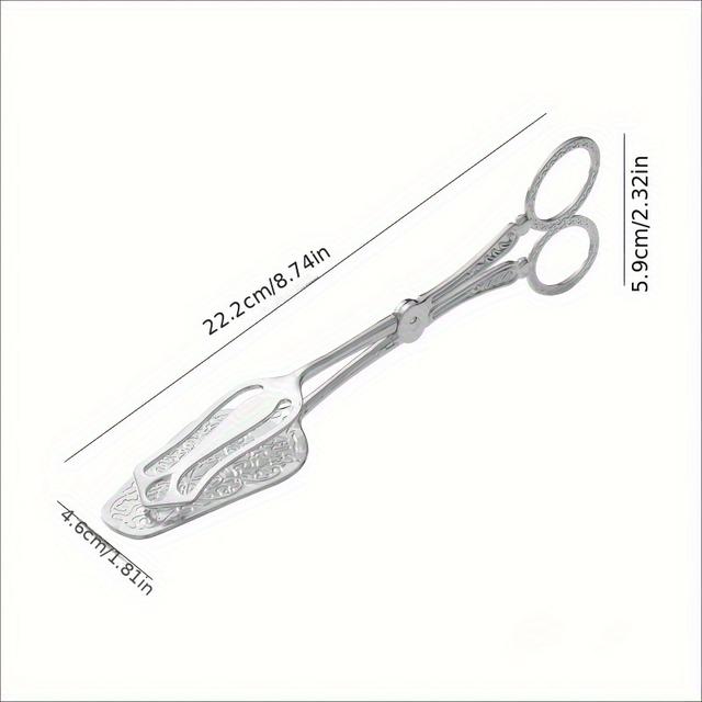 TEMU Food Buffet Clip, Vintage Middle Eastern Style Serving Salad Buffet Food Tongs With Exquisite Carving, Great For Holding Bread, Cake, Steak And Other Delicate Ingredients!