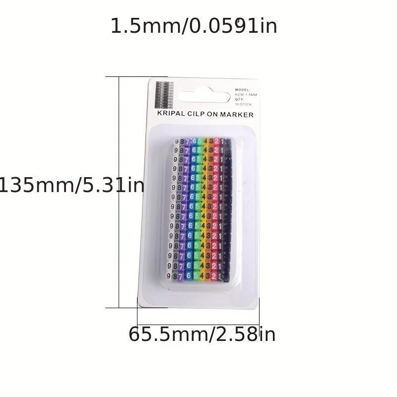 TEMU 100/150pcs Network Cable Wire Marker Tag Label For C-type Multicolor Number Letter Marking Stuck Cord Sleeve