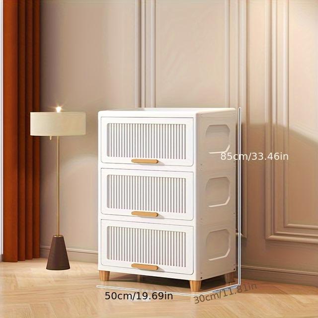 TEMU ตู้เก็บของแบบพลิกฝาสีขาวกว้าง 50 ซม. - ออร์แกไนเซอร์พลาสติกคุณภาพสูงพร้อมช่องแบ่งหลายช่อง, หลากหลายประโยชน์สำหรับห้องน้ำ, ห้องครัว, ห้องนอน และสำนักงานที่บ้าน