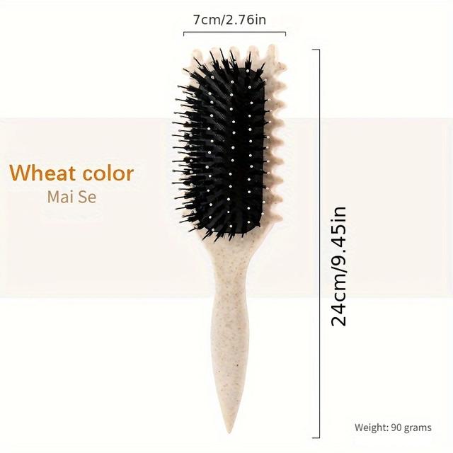 TEMU فرشاة تصفيف الشعر المجعد من والصيف لتحديد تجعيد الشعر وتصفيف الشعر المجعد بفرشاة تعريف تجعيد الشعر مشط الشعر الرطب 1 قطعة