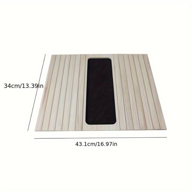 TEMU Collapsible Wooden Tray For The Sofa Armrest, Suitable For Dim Sum, Cups, And Fruits, Convenient For Carrying And Storage