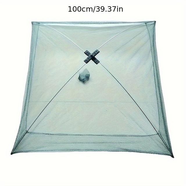 TEMU 1 Stuk Opvouwbaar Visnet, Net Van , Aasval, Werpgarnalen Net