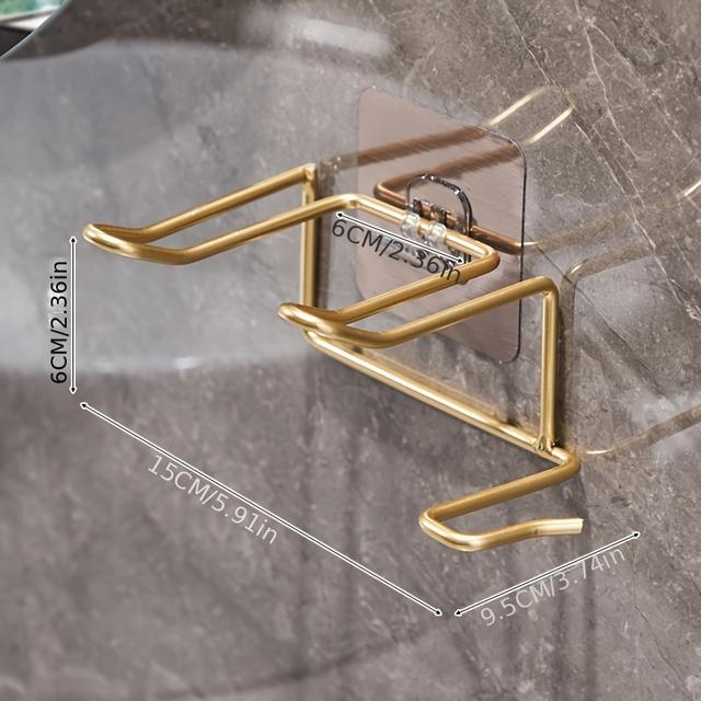 TEMU 1 ks DONGZHANGGUI Lepicí držák na fén - Vhodný pro montáž na zeď, bez vrtání, úsporná organizační police do koupelny, snadné odstranění, drží fény (kompatibilní s fénovacími přístroji)