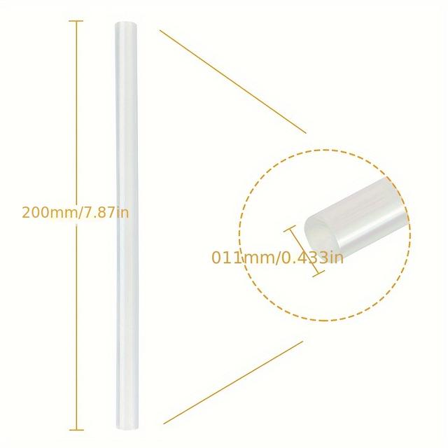 TEMU 100pcs Of Transparent Hot Glue Sticks - Size Hot Glue Sticks. Versatile Glue Sticks Suitable For Crafting, Scrapbooking, And Other Uses. Hot Glue Sticks For Glue Guns